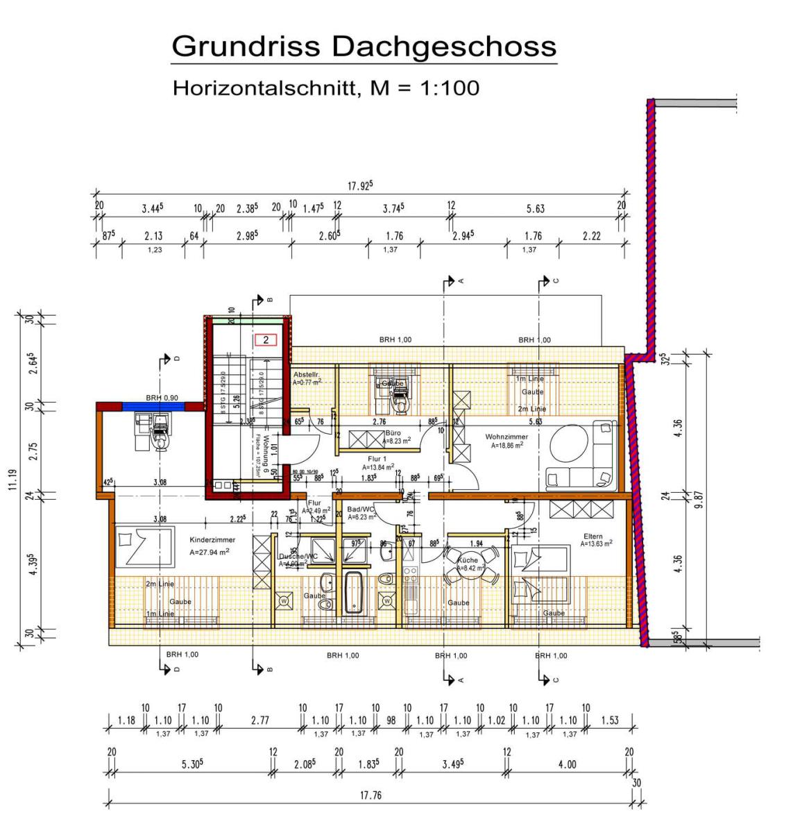 Grundriss Kreuzstraße DG (nach Aufstockung)